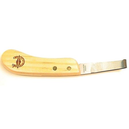 DIAMOND FARRIER Hoof Knife, Wide Blade, Stainless Steel Blade, Hardwood Handle, ComfortableGrip Handle D280L